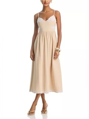 Moon River Embroidered Midi Dress